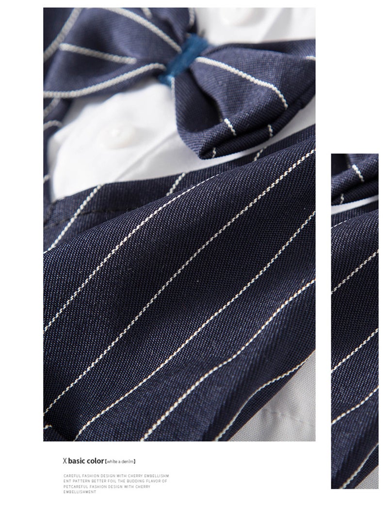 ملابس الكلاب، زي ربطة عنق على شكل فيونكة، بدلة رسمية للارتداء مع بدلة سهرة للجراء والقطط والحيوانات الأليفة الصغيرة، ملابس حفلات الزفاف الداخلية باللون الأسود مقاس M - Image 3